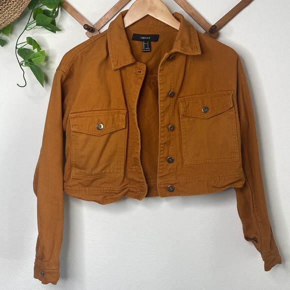 burnt orange denim jacket